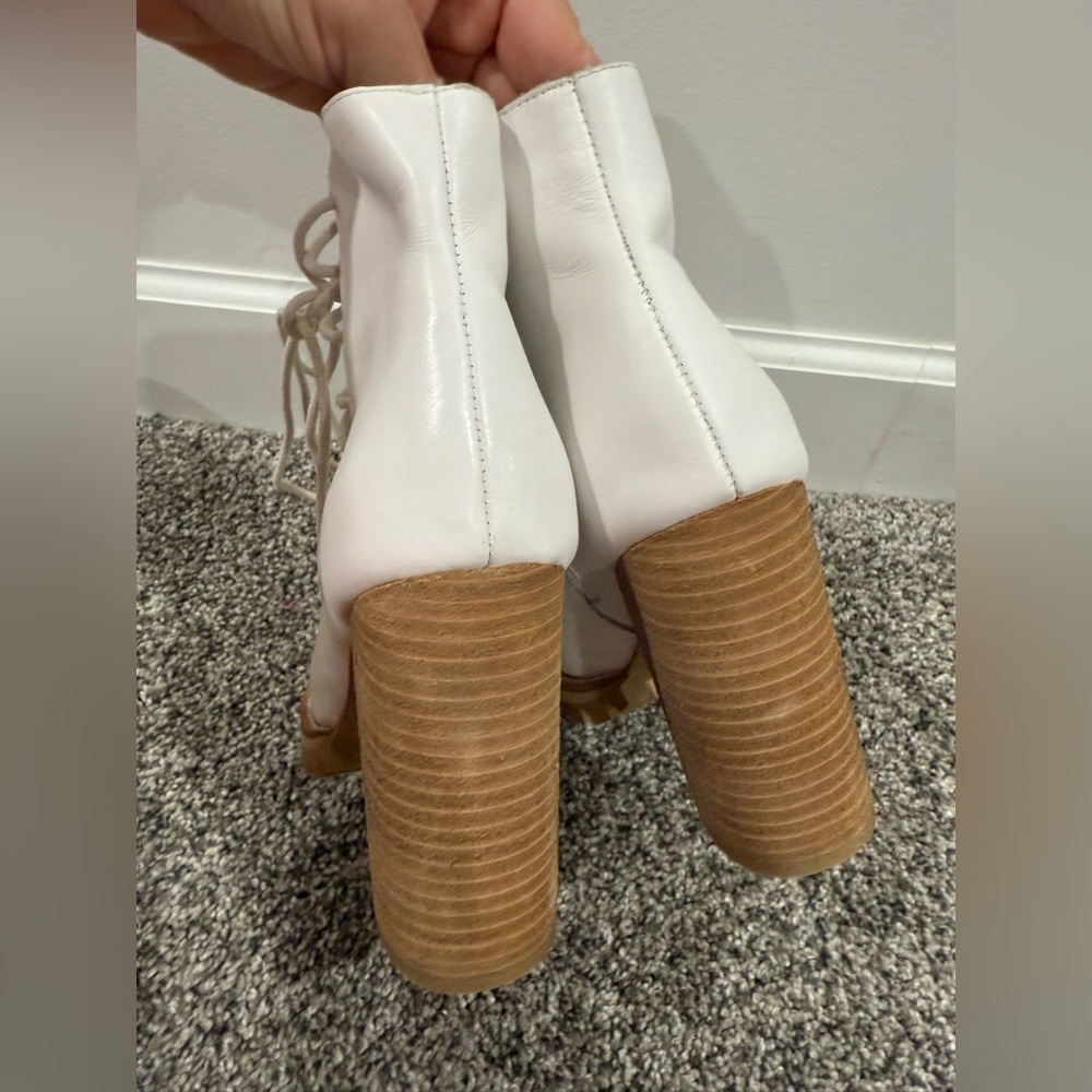 Jeffrey Campbell + Free People Palermo lace up open toe booties. Size 8. - Picture 8 of 15